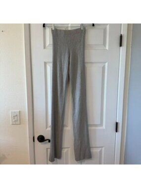 Dion Lee High Rise Silver Ribbed Knit Lounge Pants Size XS NWOT